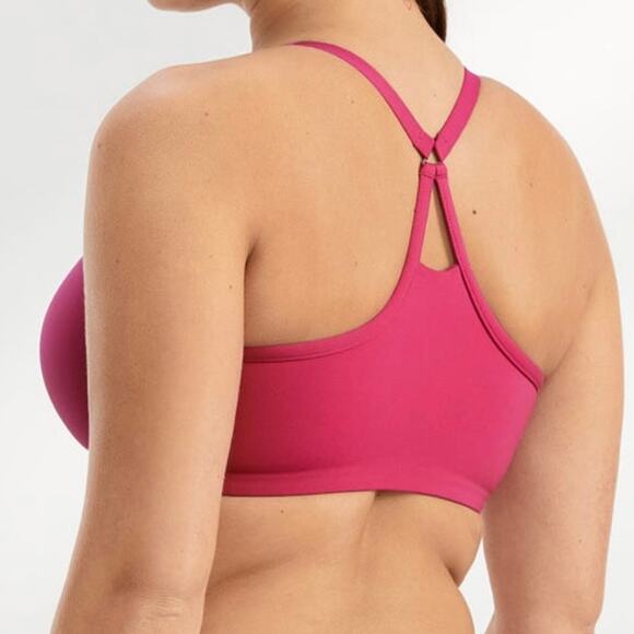 Bare Necessities Fuchsia Front Close Racer Back Bra Sz 32B Lined Underwire - Picture 3 of 6